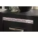 Shoralli Black 2 Drawer Nightstand with USB Charging and LED