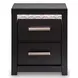 Shoralli Black Panel Bedroom Set with LED