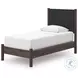 Cadmori Brown Twin Upholstered Panel Platform Bed