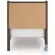 Cadmori Brown Twin Upholstered Panel Platform Bed