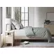 Cadmori Champagne and White 6 Drawer Marble Top Dresser and Rectangular Mirror