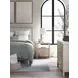 Cadmori Champagne and White 6 Drawer Marble Top Dresser and Rectangular Mirror