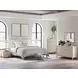 Cadmori Champagne and White 6 Drawer Marble Top Dresser and Rectangular Mirror