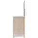 Cadmori Champagne and White 6 Drawer Marble Top Dresser and Rectangular Mirror