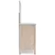 Cadmori Champagne and White 6 Drawer Marble Top Dresser and Rectangular Mirror