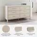 Cadmori Tan And White 6 Drawer Dresser