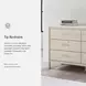 Cadmori Tan And White 6 Drawer Dresser