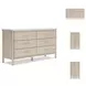 Cadmori Tan And White 6 Drawer Dresser