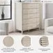 Cadmori Tan And White 5 Drawer Wide Chest
