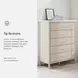 Cadmori Tan And White 5 Drawer Wide Chest
