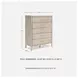 Cadmori Tan And White 5 Drawer Wide Chest