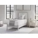 Cadmori Tan And White Twin Upholstered Panel Bed