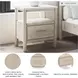 Cadmori Tan And White 1 Drawer Nightstand