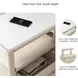 Cadmori Tan And White 1 Drawer Nightstand