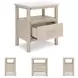 Cadmori Tan And White 1 Drawer Nightstand