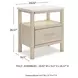 Cadmori Tan And White 1 Drawer Nightstand