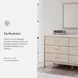 Cadmori Champagne and White 6 Drawer Marble Top Dresser and Rectangular Mirror