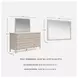 Cadmori Champagne and White 6 Drawer Marble Top Dresser and Rectangular Mirror