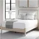 Cadmori Tan And White Queen Upholstered Panel Bed