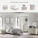 Cadmori Tan And White Queen Upholstered Panel Bed