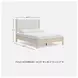 Cadmori Tan And White Queen Upholstered Panel Bed