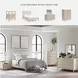Cadmori Tan And White Full Upholstered Panel Bed