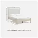 Cadmori Tan And White Full Upholstered Panel Bed