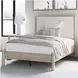 Cadmori Tan And White Full Upholstered Panel Bed