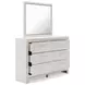 Altyra White and Gray Upholstered Storage Panel Bedroom Set with LED