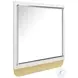 Altyra White and Gray Upholstered Bookcase Panel Bedroom Set with LED