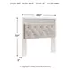 Altyra White and Gray Queen Upholstered Panel Headboard with LED