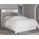 Altyra White and Gray Queen Upholstered Panel Headboard with LED