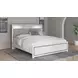 Altyra White and Gray King or California King Upholstered Panel Headboard with LED