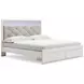 Altyra White King Platform Storage Bed
