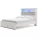 Altyra White Queen Bookcase Storage Bed