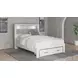 Altyra White Queen Bookcase Storage Bed