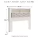 Altyra White and Gray Queen Upholstered Panel Bookcase Headboard with LED