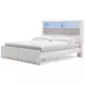 Altyra White King Bookcase Storage Bed