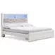 Altyra White King Bookcase Storage Bed