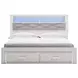 Altyra White King Bookcase Storage Bed