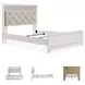 Altyra White Queen Upholstered Panel Bed