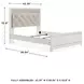 Altyra White Queen Upholstered Panel Bed