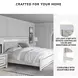 Altyra White King Upholstered Panel Bed