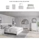 Altyra White King Upholstered Panel Bed