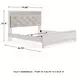 Altyra White King Upholstered Panel Bed