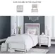 Altyra White Twin Upholstered Panel Bed