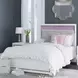 Altyra White Full Upholstered Panel Bed