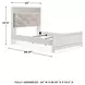 Altyra White Full Upholstered Panel Bed