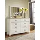 Willowton Whitewash 6 Drawer Dresser and Rectangular Mirror