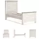 Willowton Whitewash Twin Panel Bed